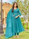 Island By Aanchi Mul Chanderi Embroidery Kurti With Bottom Dupatta 